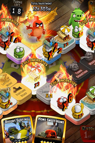 Gameplay of the Angry birds: Dice for Android phone or tablet.