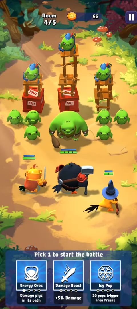 Gameplay of the Angry Birds Kingdom for Android phone or tablet.