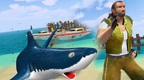 Gameplay of the Angry shark 2017: Simulator game for Android phone or tablet.