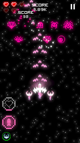 Gameplay of the Arcadium: Classic arcade space shooter for Android phone or tablet.