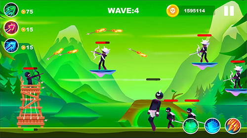 Gameplay of the Archer duel for Android phone or tablet.