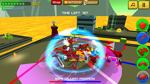 Gameplay of the Armored squad: Mechs vs robots for Android phone or tablet.