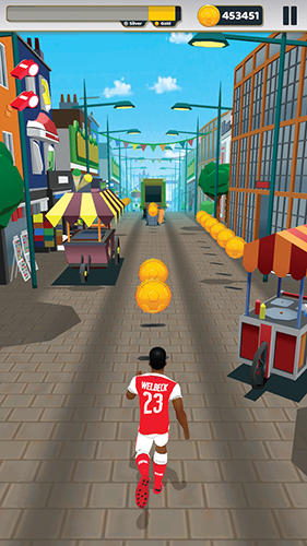 Gameplay of the Arsenal FC: Endless football for Android phone or tablet.