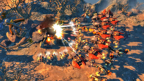 Gameplay of the Art of war: Red tides for Android phone or tablet.