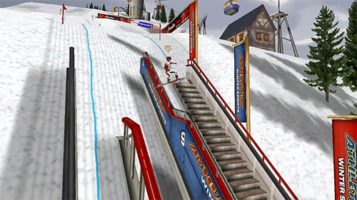 Gameplay of the Athletics 2: Winter sports for Android phone or tablet.