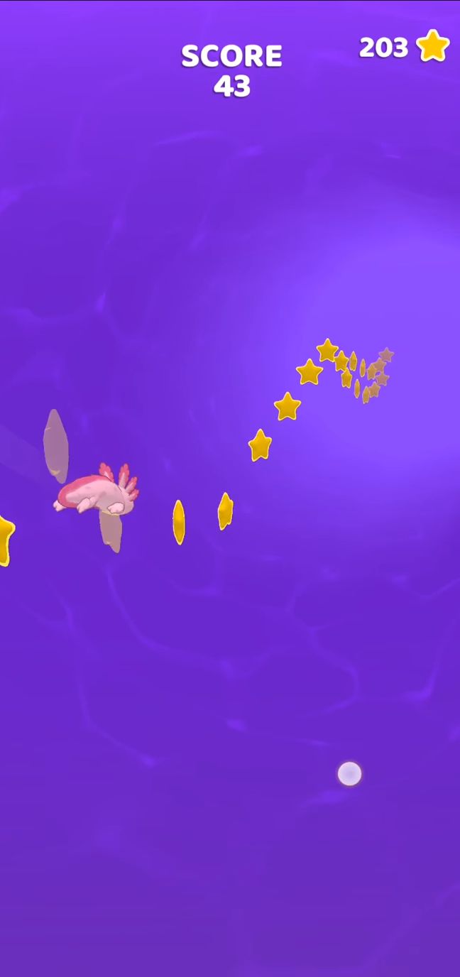 Gameplay of the Axolotl Rush for Android phone or tablet.