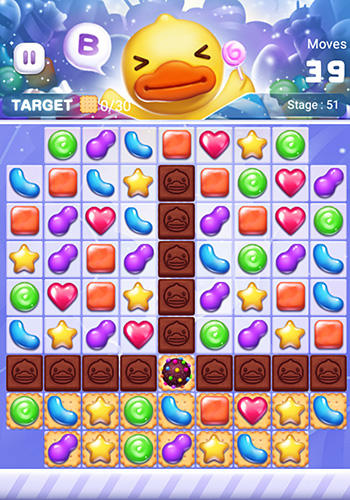 Gameplay of the B. Duck: Candy sweets for Android phone or tablet.