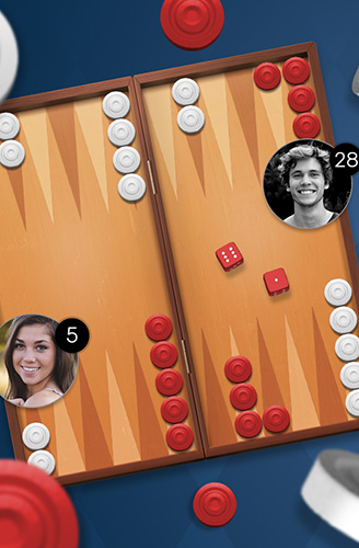 Gameplay of the Backgammon Go: Best online dice and board games for Android phone or tablet.