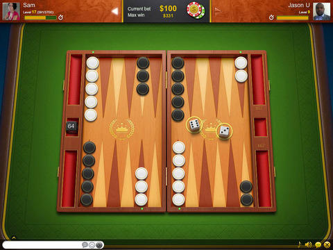 Gameplay of the Backgammon live: Online backgammon for Android phone or tablet.
