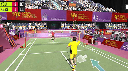 Gameplay of the Badminton battle: Badminton championship for Android phone or tablet.