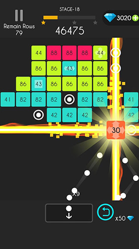 Gameplay of the Balls bounce puzzle! for Android phone or tablet.