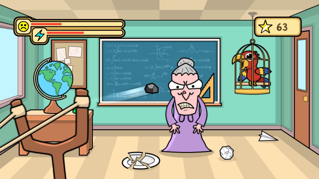 Gameplay of the Bash the Teacher! School Prank for Android phone or tablet.