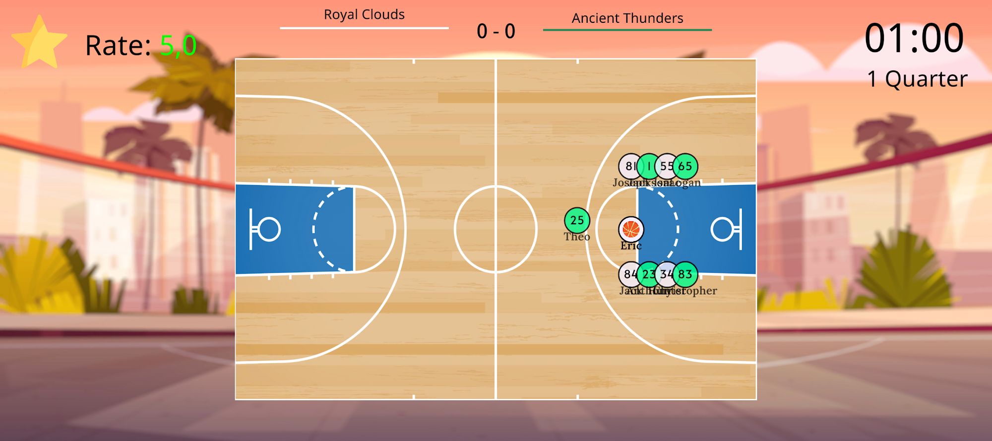 Gameplay of the Basketball Referee Simulator for Android phone or tablet.