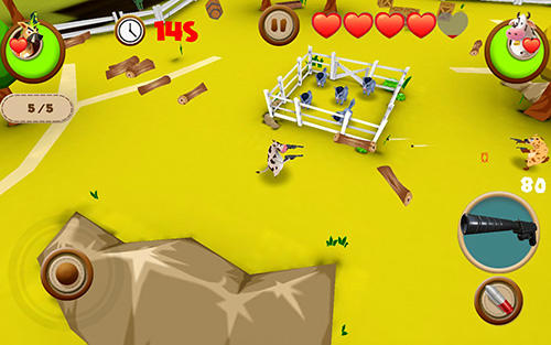 Gameplay of the Battle cow for Android phone or tablet.