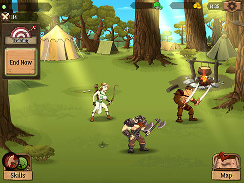 Gameplay of the Battle lands: The clash of epic heroes for Android phone or tablet.