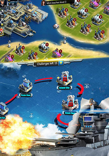 Gameplay of the Battle of warship: War of navy for Android phone or tablet.