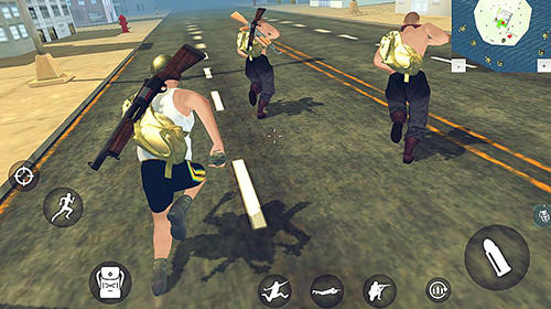 Gameplay of the Battle royale simulator PvE for Android phone or tablet.