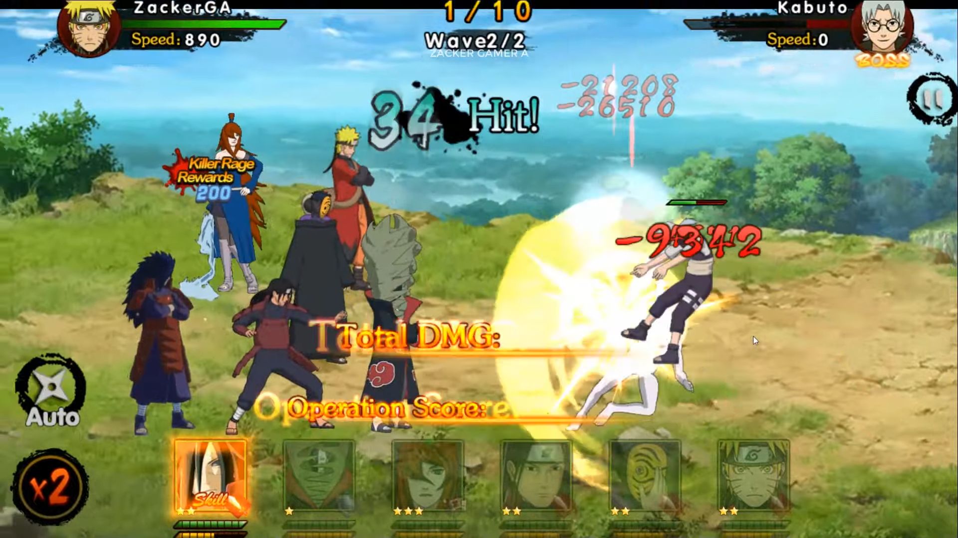 Gameplay of the Battle Storm: Nine Tails for Android phone or tablet.