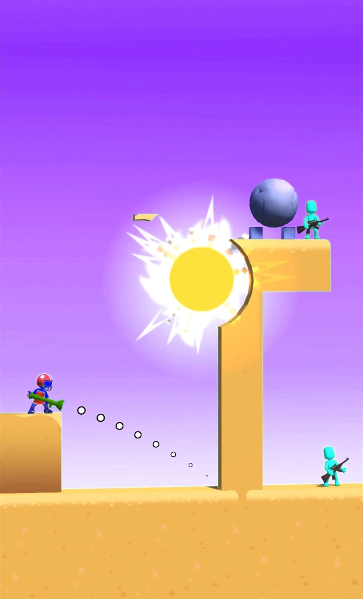 Gameplay of the Bazooka Boy for Android phone or tablet.