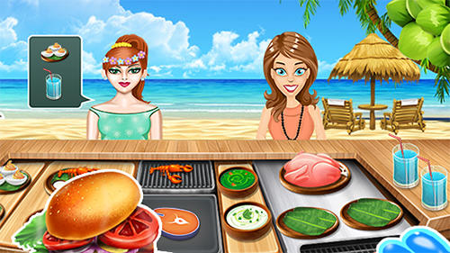 Gameplay of the Beach restaurant master chef for Android phone or tablet.