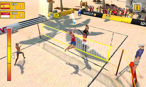 Gameplay of the Beach volleyball 3D for Android phone or tablet.
