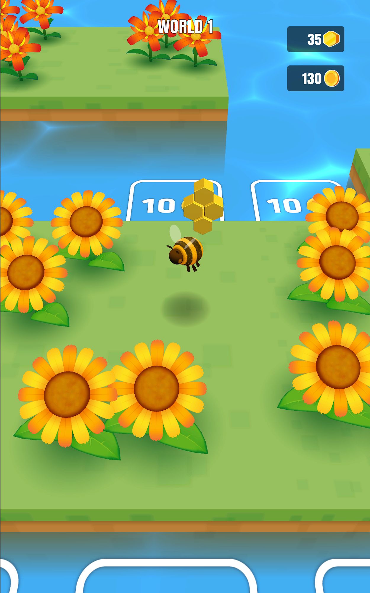 Gameplay of the Bee Land - Relaxing Simulator for Android phone or tablet.