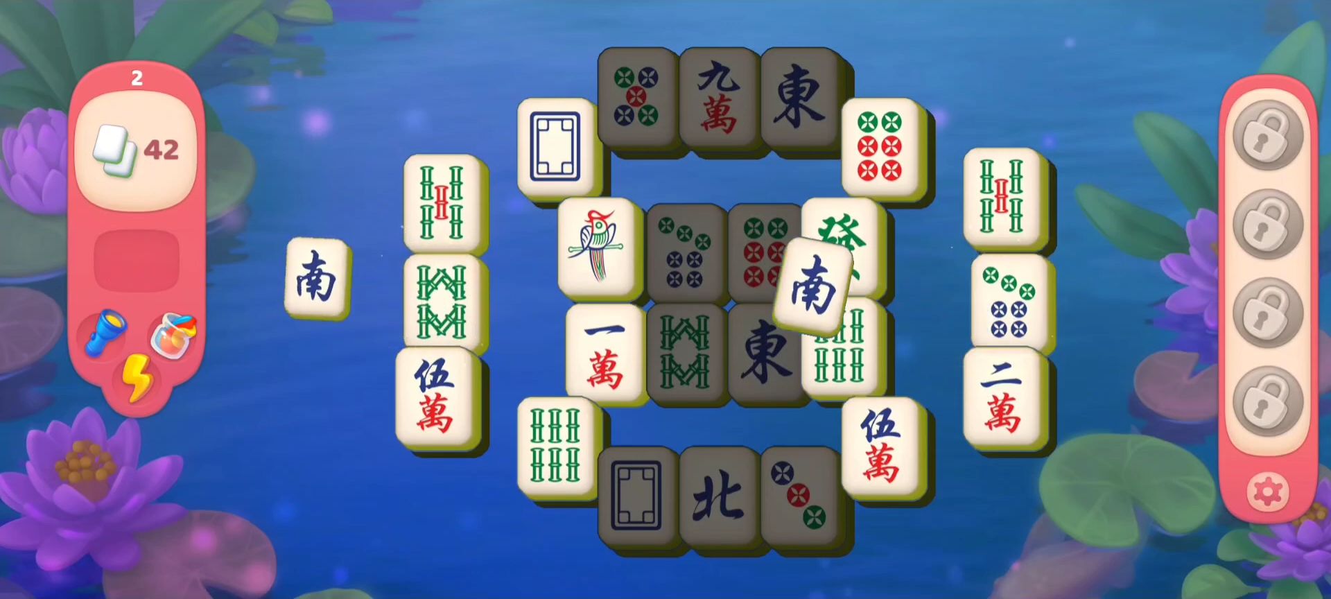 Gameplay of the Bewitching Mahjong Solitaire for Android phone or tablet.