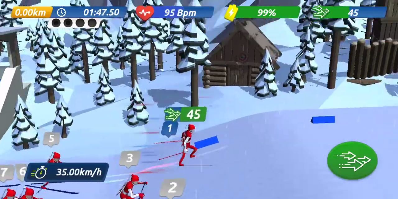 Gameplay of the Biathlon Championship for Android phone or tablet.