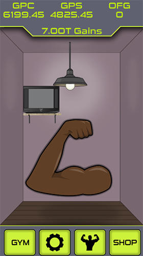 Gameplay of the Biceps clicker for Android phone or tablet.