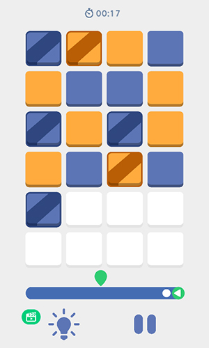 Gameplay of the Bicolor puzzle for Android phone or tablet.