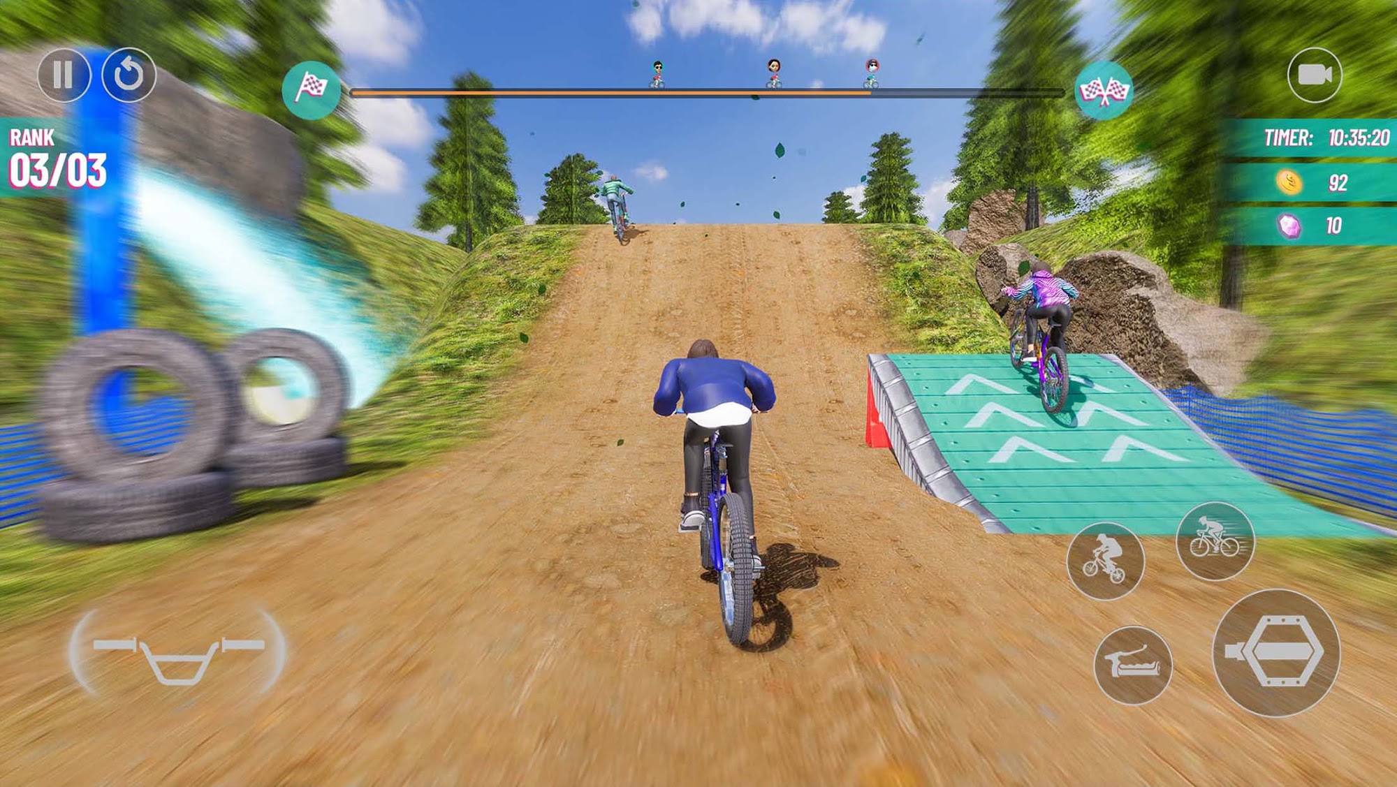 Gameplay of the Bicycle Stunts 2 : Dirt Bikes for Android phone or tablet.