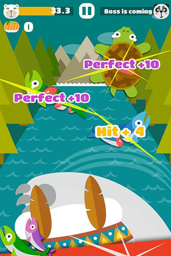 Gameplay of the Big bear: Salmon hunter for Android phone or tablet.