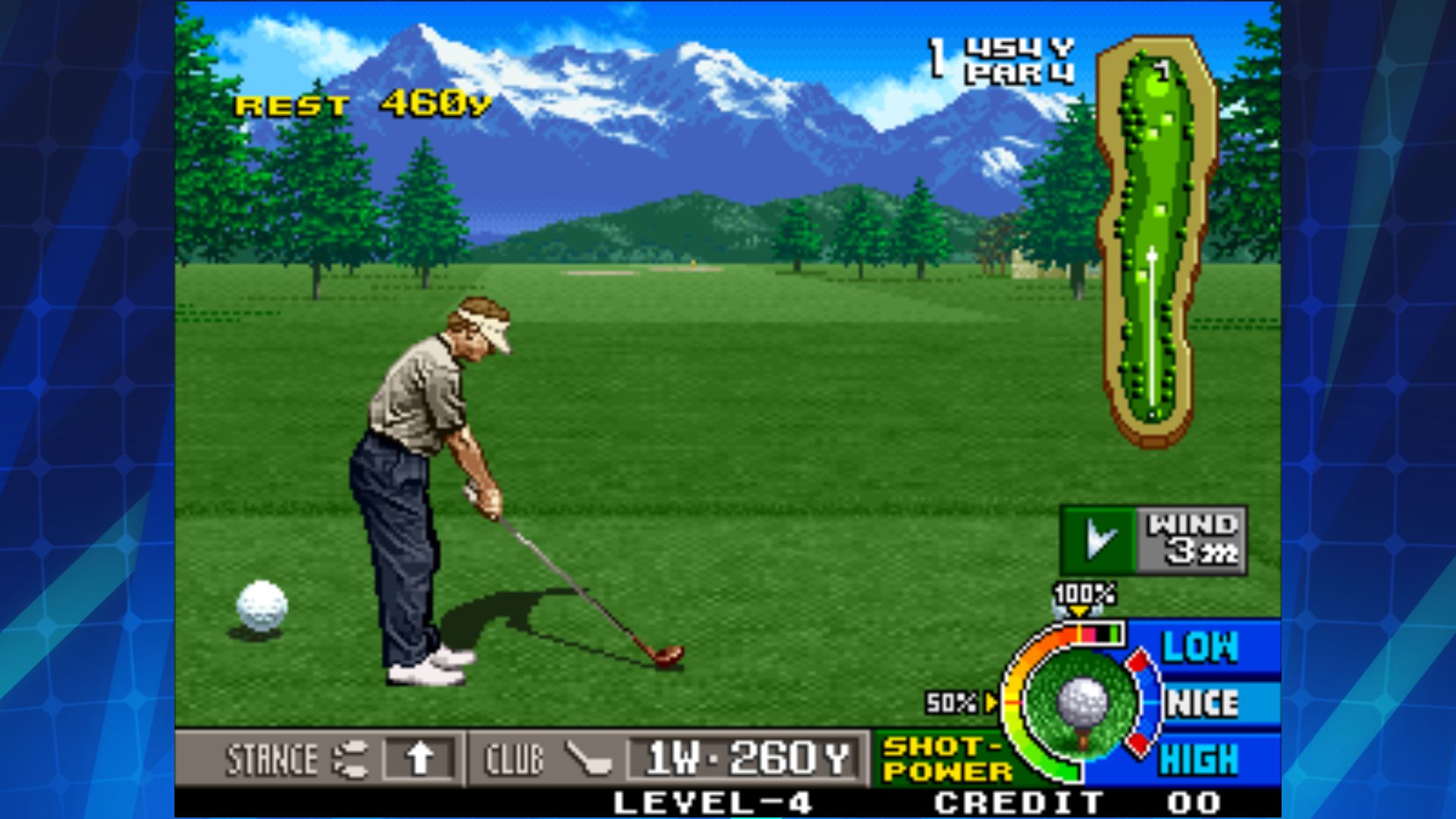 Gameplay of the BIG TOURNAMENT GOLF ACA NEOGEO for Android phone or tablet.