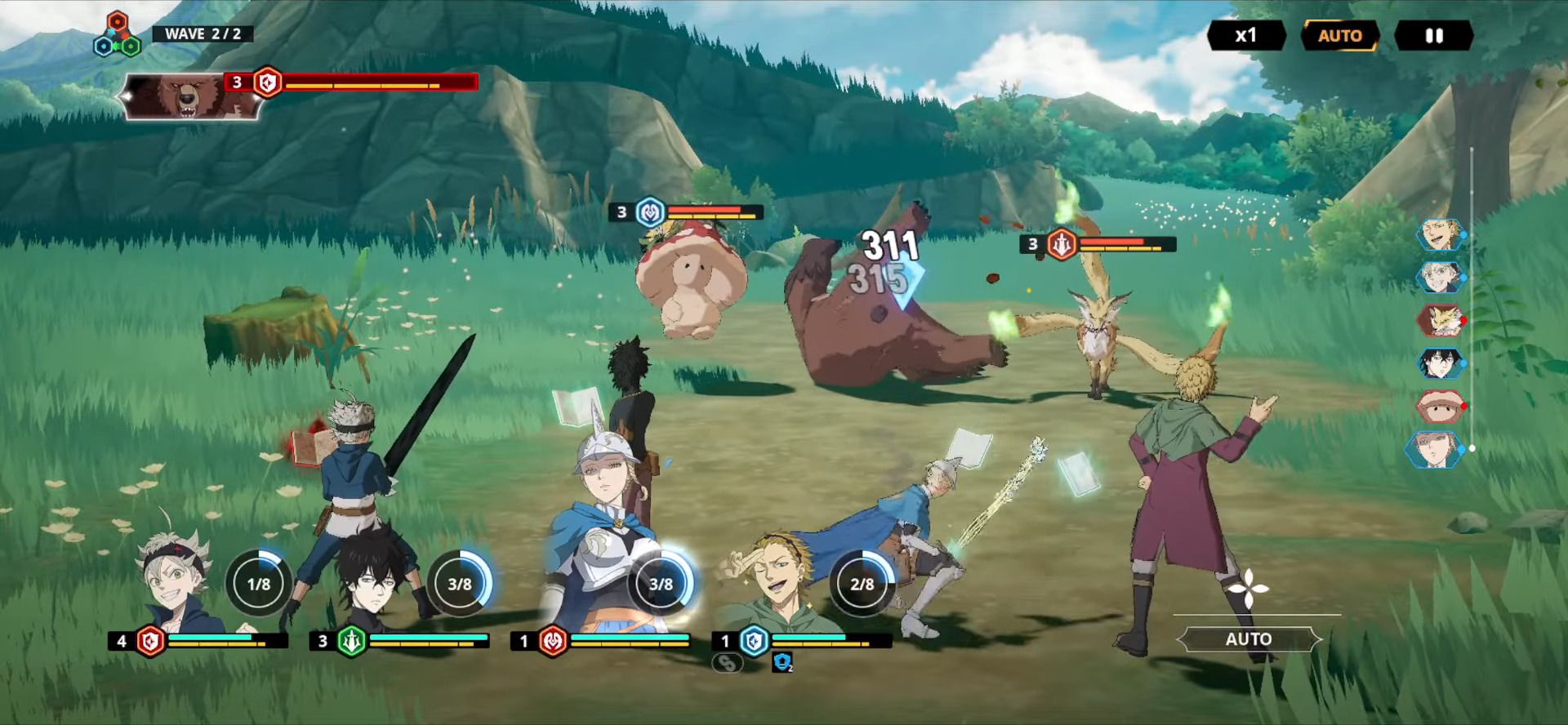 Gameplay of the Black Clover M for Android phone or tablet.