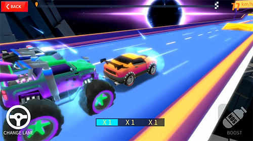 Gameplay of the Blast racing for Android phone or tablet.