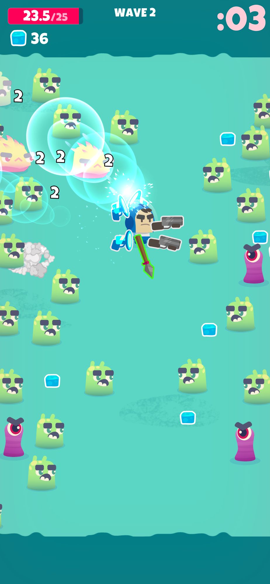 Gameplay of the Blastronauts for Android phone or tablet.