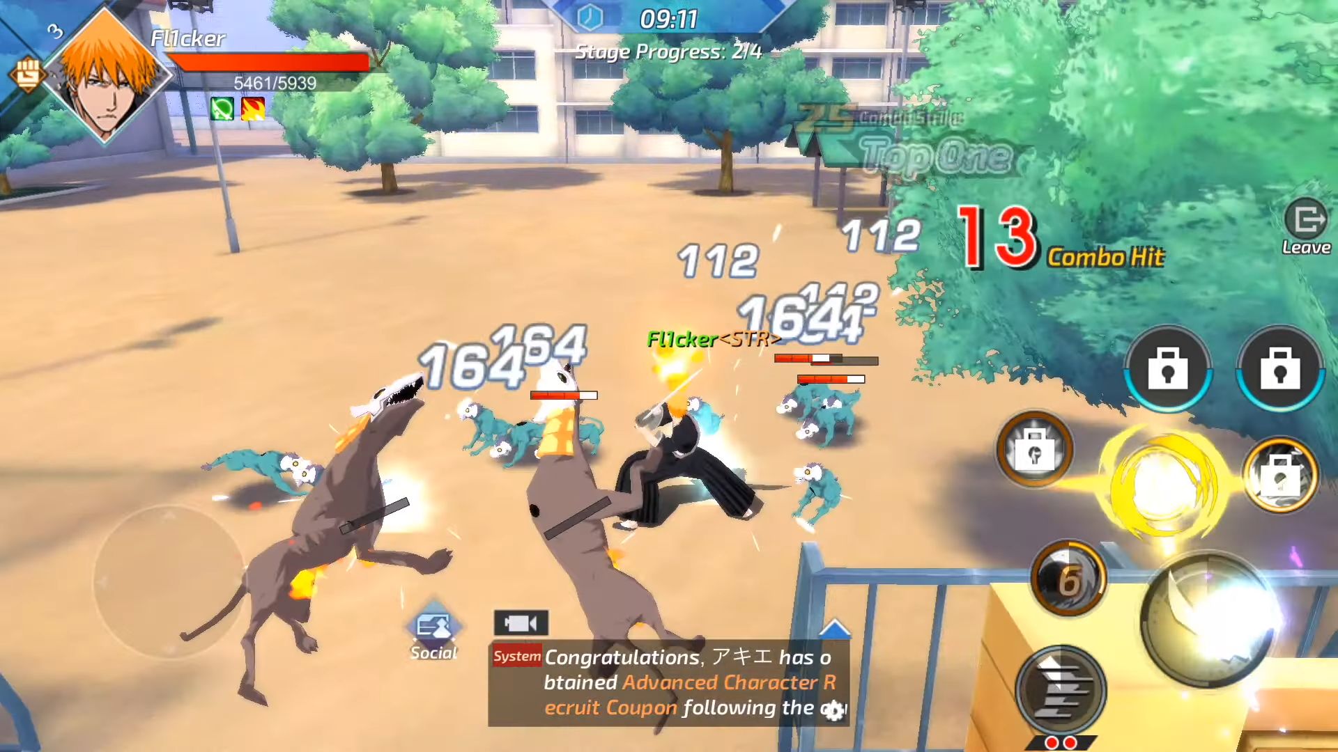 Gameplay of the BLEACH Mobile 3D for Android phone or tablet.