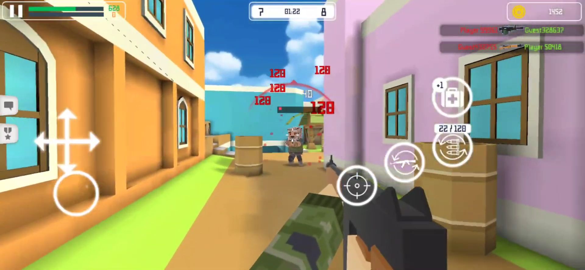 Gameplay of the Block Gun: FPS PvP War - Online Gun Shooting Games for Android phone or tablet.
