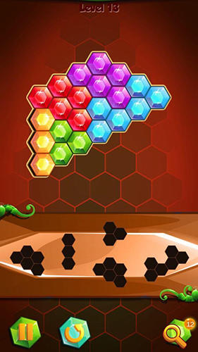 Gameplay of the Block hexa 2019 for Android phone or tablet.