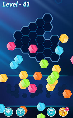 Gameplay of the Block! Hexa puzzle for Android phone or tablet.