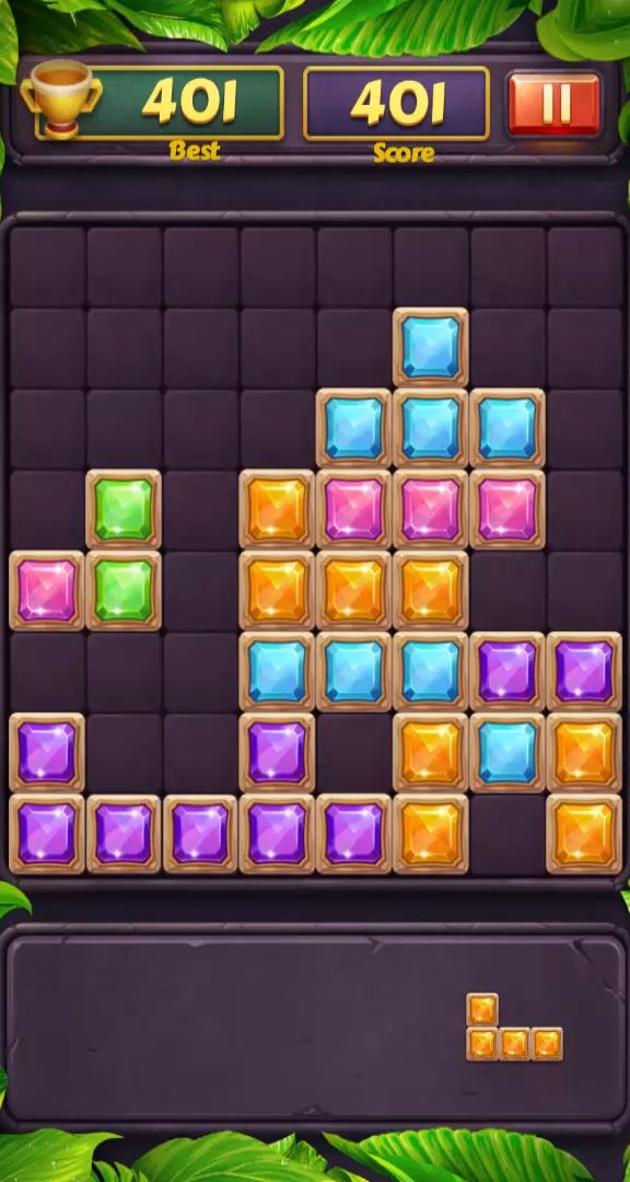 Gameplay of the Block Puzzle Jewel for Android phone or tablet.