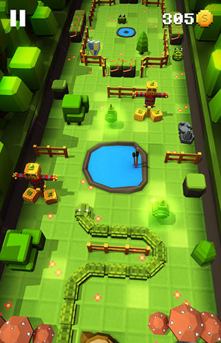 Gameplay of the Blocky snakes for Android phone or tablet.