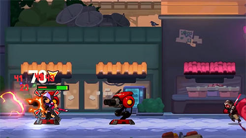 Gameplay of the Bombastic Brothers: Run and gun for Android phone or tablet.