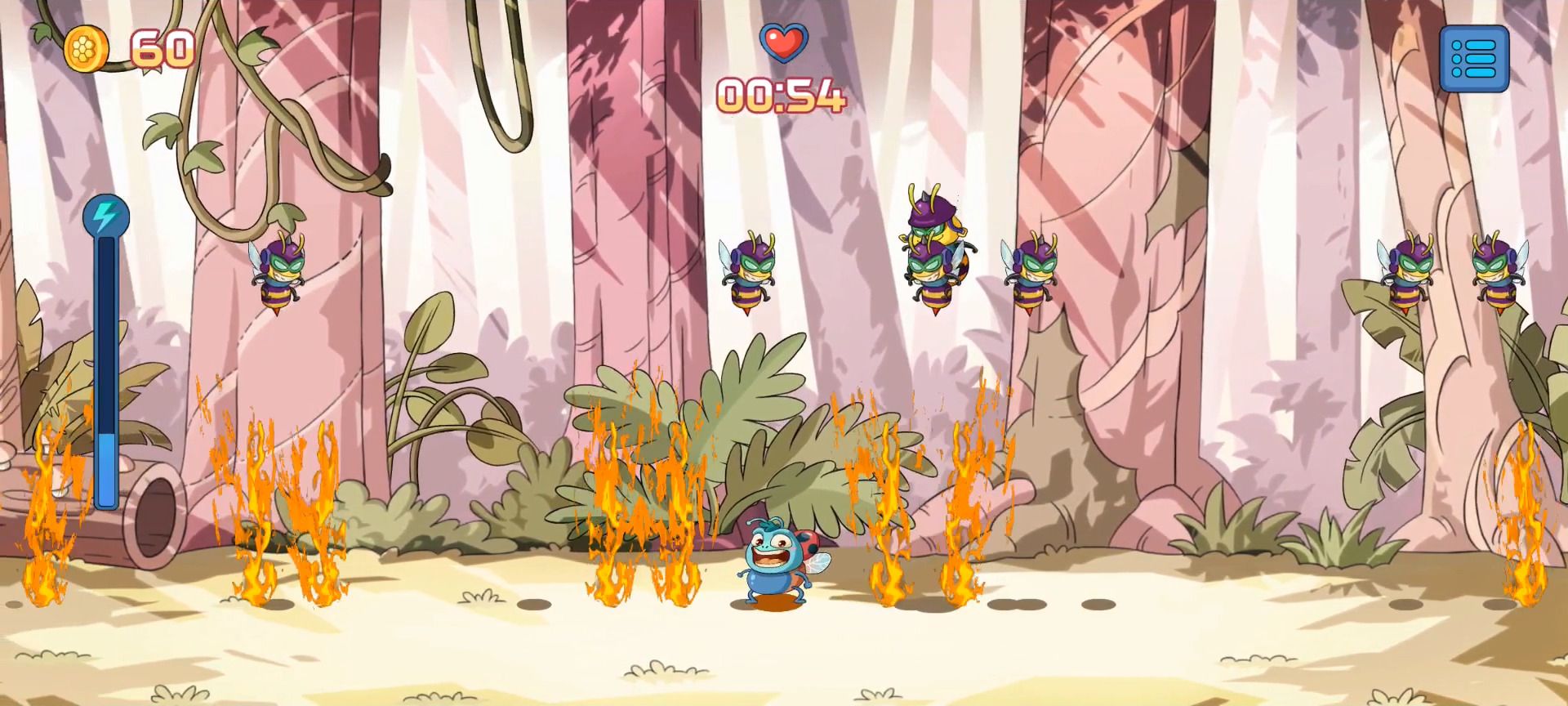 Gameplay of the Bomber Wasp for Android phone or tablet.