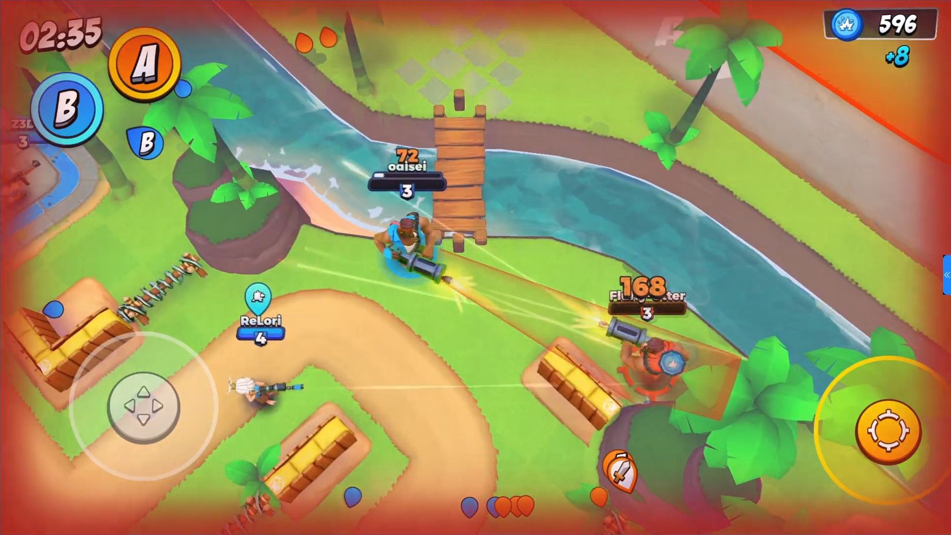 Gameplay of the Boom Beach: Frontlines for Android phone or tablet.
