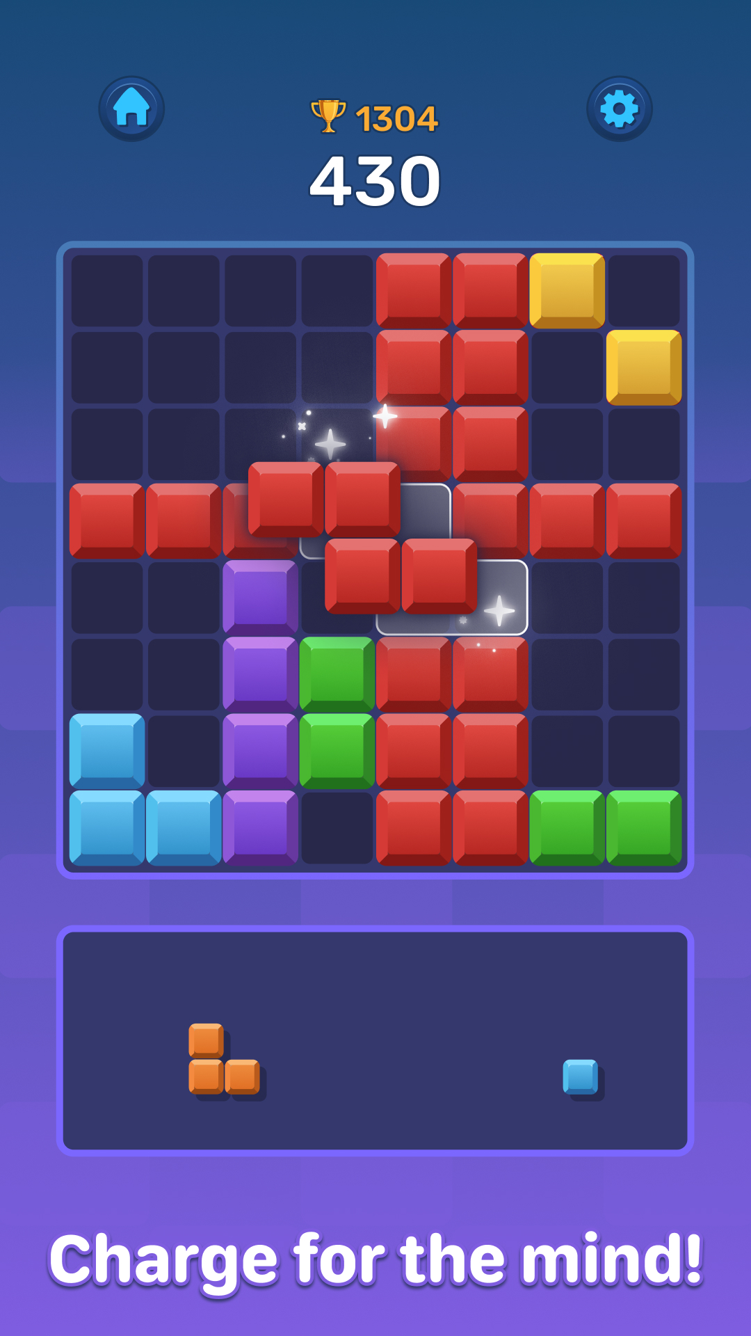 Gameplay of the Boom Blocks Classic Puzzle for Android phone or tablet.