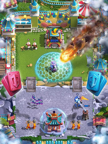 Gameplay of the Boom day: Card battle for Android phone or tablet.
