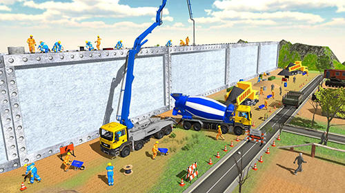 Gameplay of the Border security wall construction for Android phone or tablet.