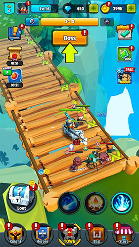 Gameplay of the Brave hero for Android phone or tablet.