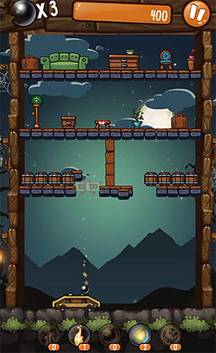 Gameplay of the Brick breaker: Ghostanoid for Android phone or tablet.